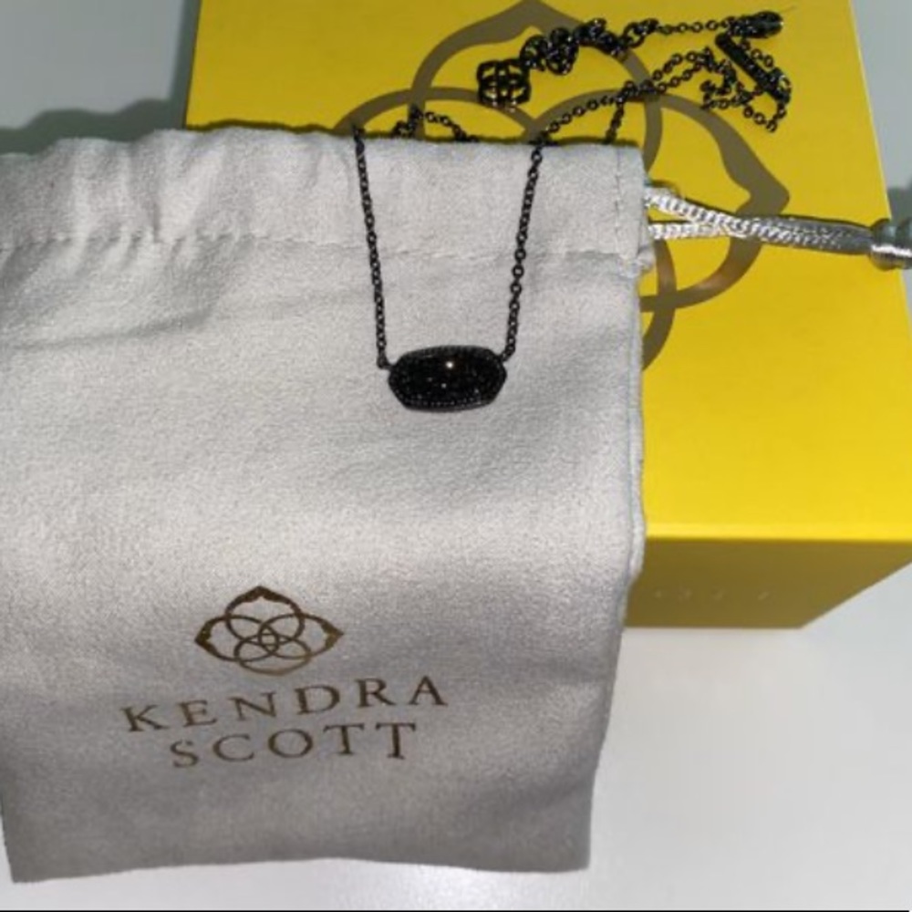 Kendra Scott Elisa Gunmetal Necklace